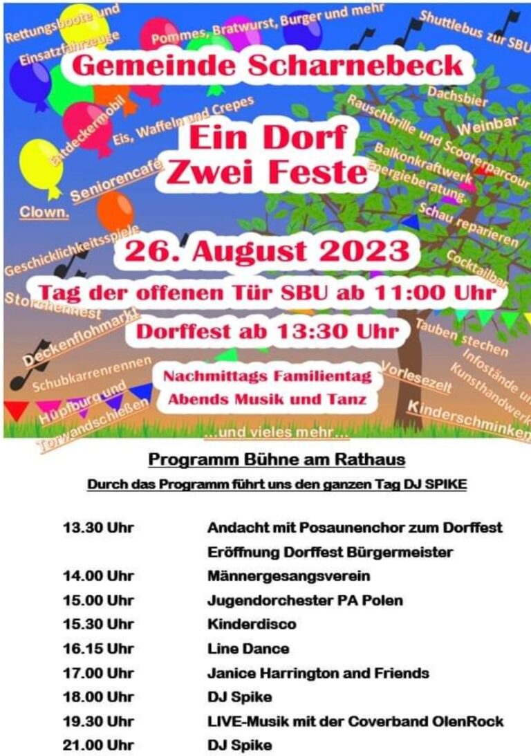 Dorffest Scharnebeck am 26. August 2023